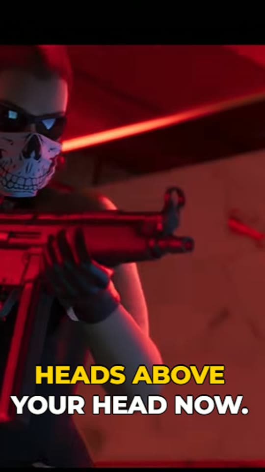 The same moment rendered vertical: the picture fills the 9:16 frame, the caption sits on top of it.